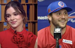 Después del compromiso de Hailee Steinfeld y Josh Allen, ella reaccionó dulcemente a Buffalo felicitándola con una cartelera