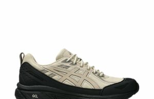 Zapatillas de senderos grises de plumas negras de gel-ventaja asics