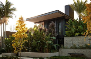 Casa de concreto de palo de rosa | Unir