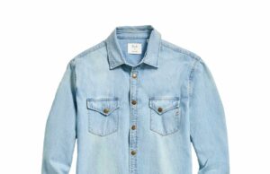 Billy Reid Washed Shoals Denim Camisa