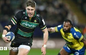 Northampton Saints 46-24 Clermont Auvergne: Tommy Freeman anota hat-trick mientras los santos navegan por Kin Champions Cup