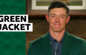 Mira a McIlroy reclamar su chaqueta verde Masters