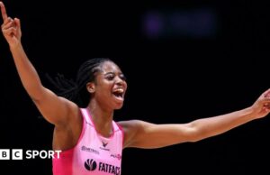 Netball Super League: Olivia Tchine ayuda a London Pulse a mantener el 100% récord con la victoria sobre Manchester Thunder