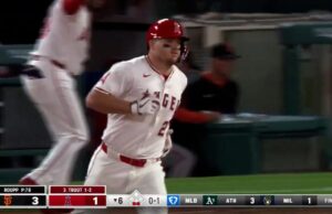 Mike Trout de Angels llega al segundo jonrón vs. Giants