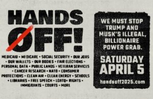 ¡Manos alejados! Un día de acción y protesta el 5 de abril.