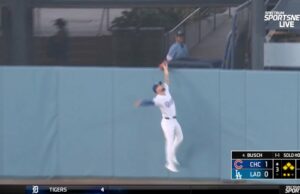 Andy Pages de los Dodgers hace una captura increíble para Rob Cubs 'Michael Busch de Grand Slam