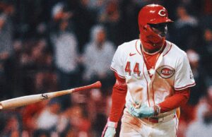 Elly de la Cruz de Reds Post Postes es una carrera de 7 carreras impulsadas en primer juego con torpedos bate