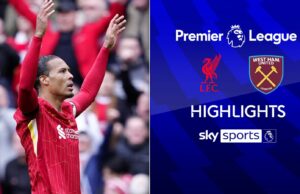 ¡Escenas! ¡Van Dijk, el ganador de último vistazo, mueve el Liverpool dos victorias fuera del título!