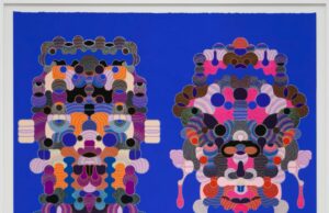 Estructuras de andamios geométricos de Geoffrey Todd Smith Retratos de gouache and-tink-Colosal