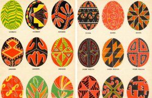 Los diseños tradicionales de la decoración de huevos ucranianos