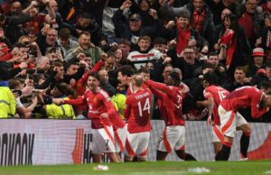 Man United se convirtió en el primer equipo en anotar dos goles después de 120 minutos en el partido europeo en el regreso épico contra Lyon