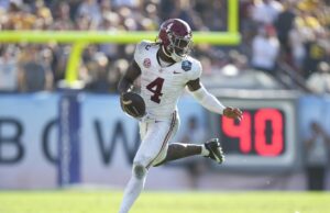 Jalen Milroe asistirá al draft, pero puede no ser una selección de primera ronda