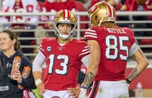Brock Purdy que asiste a los entrenamientos voluntarios de 49ers, George Kittle no es
