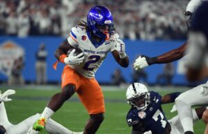 Ashton Jeantty, Will Campbell, Jaxson Dart parte de Big Group visitando Raiders el miércoles