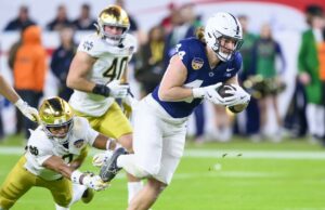 Jets o potros que probablemente redactarán a Penn State Te Tyler Warren, de acuerdo con las probabilidades de apuestas